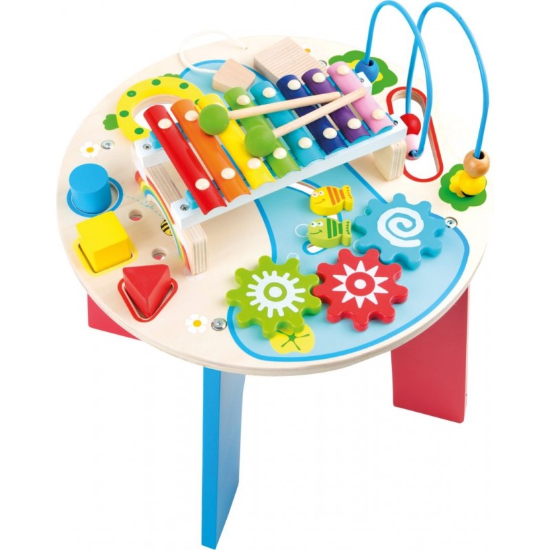 Table de motricité et de musique 2 en 1 -Motricité et apprentissage-Jouets de motricité en bois | BambinBois Table de motricité et de musique 2 en 1 -Motricité et apprentissage-Jouets de motricité en bois | BambinBois