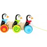 Jouet à tirer Pingouins-Motricité et apprentissage-Jouets à tirer et à pousser | BambinBois