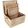 Caisses de rangement jouets en bois naturel (lot de 3)-Décoration et cadeaux | BambinBois