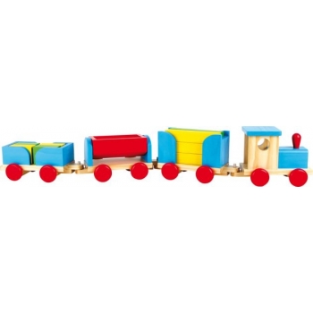 Train en bois - Cubes - Format XXL (91cm)