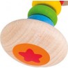 Hochet en bois à attraper - arc-en-ciel - Goki Heimess| Bambin Bois, jeux et jouets en bois