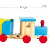 Grand train en bois avec cubes de construction-véhicules et circuits |BambinBois