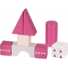 20 blocs de construction rose ☝️ + chariot à tirer - Jouet en bois GOKI