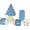 20 blocs de construction Bleu et vert ☝️ + chariot à tirer - GOKI