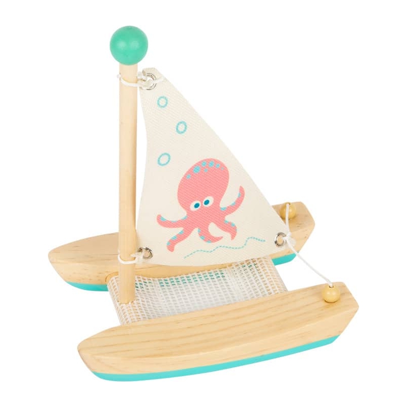 Jouet en bois pour le bain ⛵ Le Catamaran | BambinBois