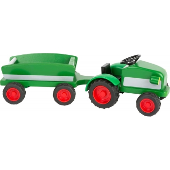 Tracteur vert et remorque