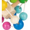 Hochet carré multicolore en bois - Goki Heimess| Bambin Bois, jeux et jouets en bois
