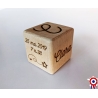 Boite et cube personnalisable | Cadeau de naissance fabriqué en France