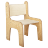 Chaise enfant bicolore en bois apprent - Fabriqué en France
