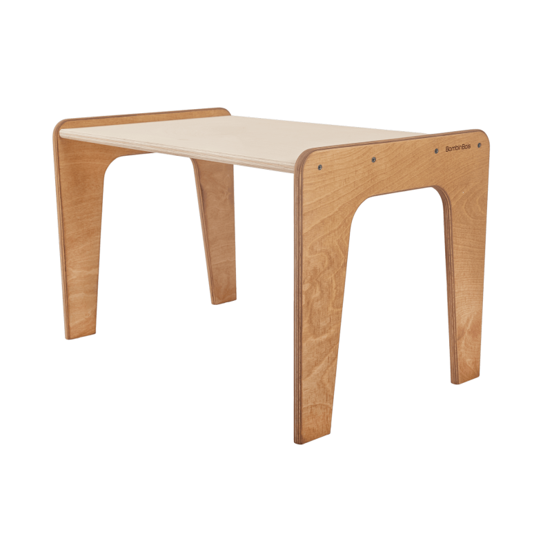 Table de maternelle enfant en bois bicolore-  Fabriquée en France