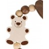Hochet bois sans peinture élastique - ours - Goki Nature Heimess| Bambin Bois, jeux et jouets en bois