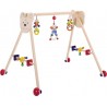 Portique d'activités avec roulettes - ourson petit coeur - Goki Heimess| Bambin Bois, jeux et jouets en bois
