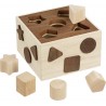 Boîte à formes en bois brut - goki nature| Bambin Bois, jeux et jouets en bois