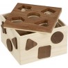 Boîte à formes en bois brut - goki nature| Bambin Bois, jeux et jouets en bois