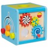 Cube d'activités en bois - motricité| Bambin Bois, jeux et jouets en bois