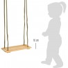 Balançoire à suspendre en bois-Jouets de plein air et de mouvement-Balançoires et portiques en bois | BambinBois