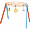 Portique d'éveil en bois - rouge et bleu-Jouets pour bébé-Portiques et tapis d´éveil en bois | BambinBois