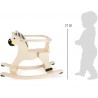 Cheval à bascule en bois avec anneau de sécurité-Motricité et apprentissage-Chevaux à bascule en bois | BambinBois